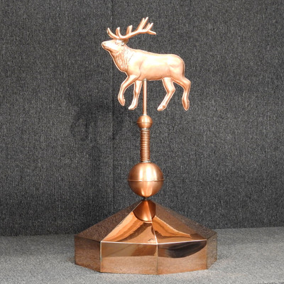 Octagon Gazebo Crown Cap with Elk Pinnacle Finial - Made in USA