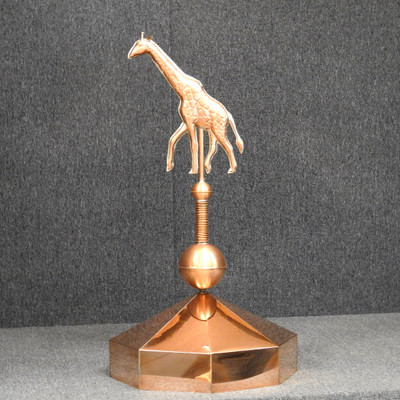 Octagon Gazebo Crown Cap with Giraffe and Pinnacle Finial - Made in USA