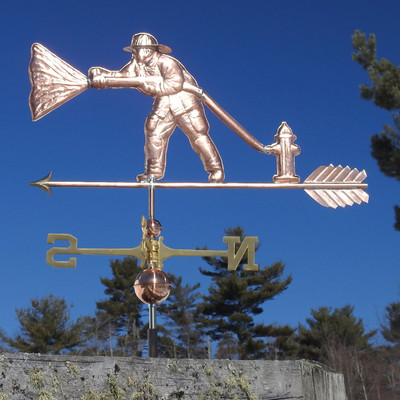 firefighter weathervane