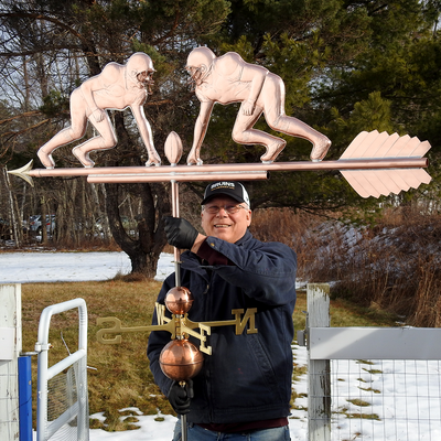 Football Player Weathervane