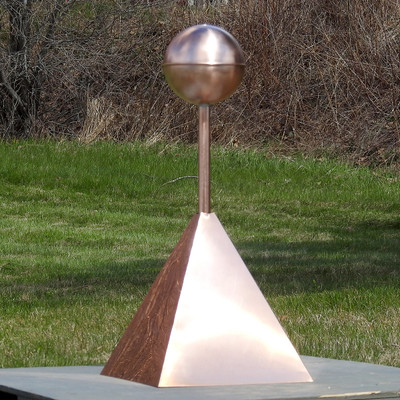 Sphere Copper Finial with Roof Cap