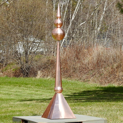 Top Notch Copper Finial with Roof Cap