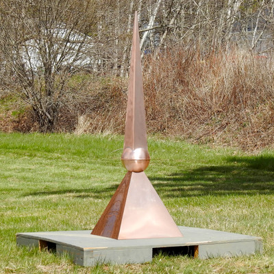 Top Shelf Copper Finial with Roof Cap