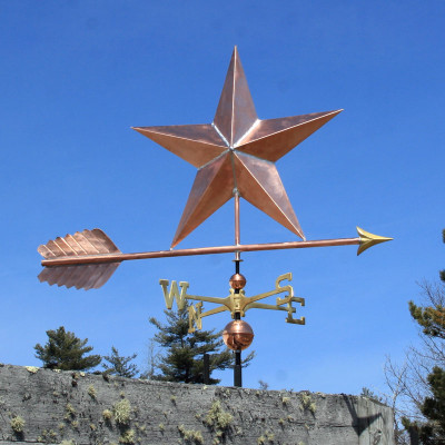 Large Copper Star Weathervane