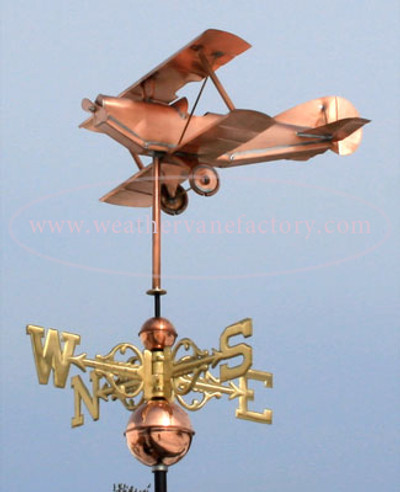 Bi Plane Airplane Weathervane