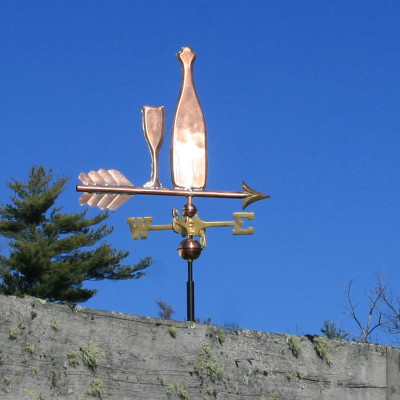 Wine Bottle Weathervane