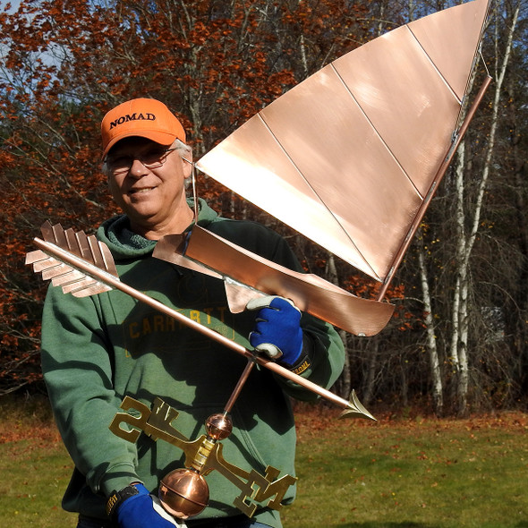 Todd with Catboat Weathervane