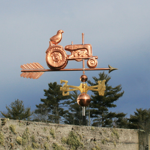 Chick on a Tractor Weathervane