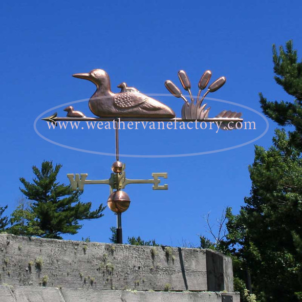 Loon and Chicks Weathervane