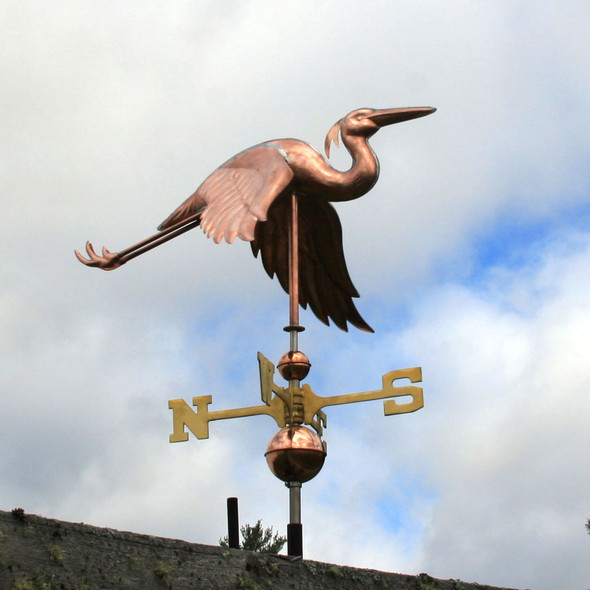 flying heron weathervane