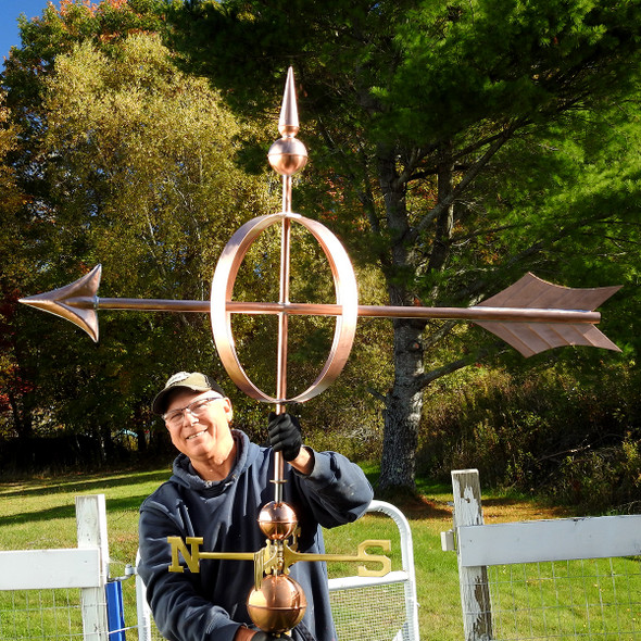arrow sphere weathervane