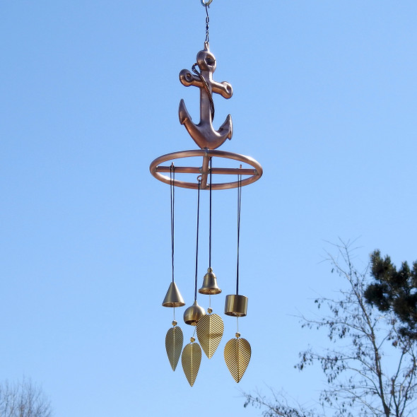 Copper Anchor Wind Chimes - Made in USA - Wind Bells