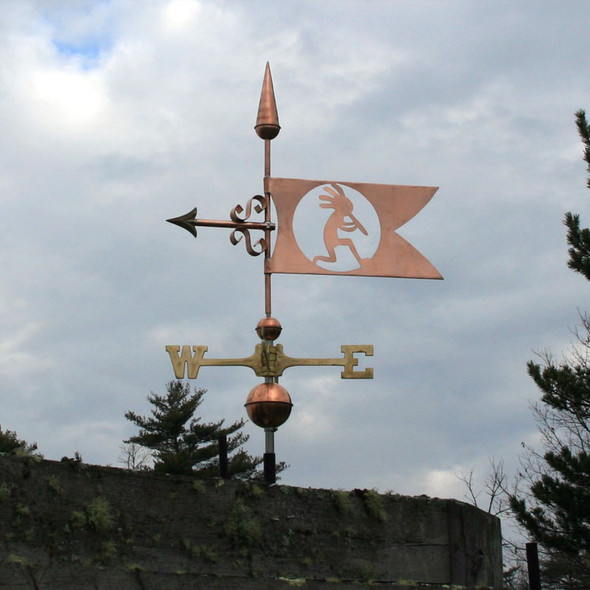 Kokepelli Banner Weathervane