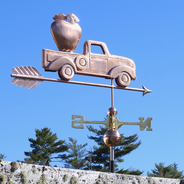 Pickup and Apple Weathervane
