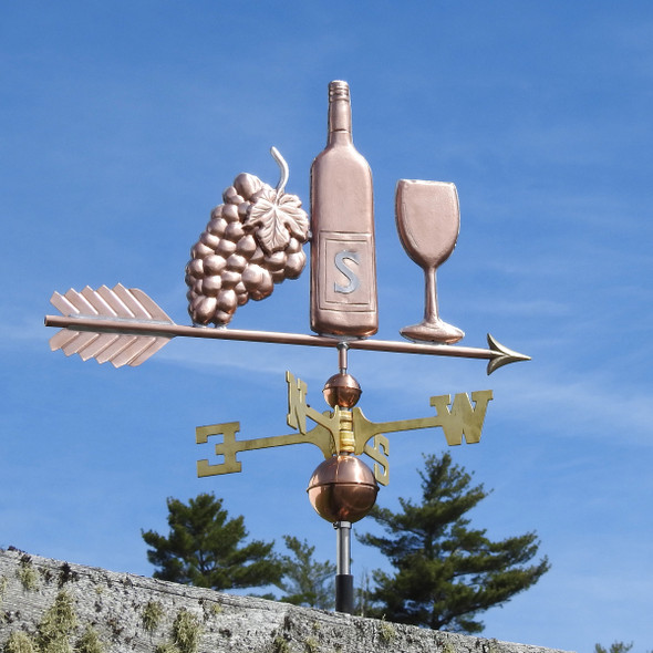 Wine Bottle Weathervane