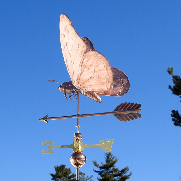handcrafted butterfly weathervane