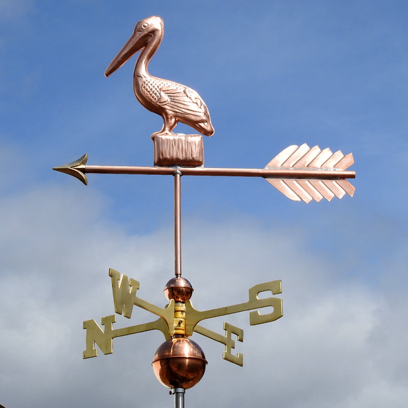Copper Pelican Wind Vane