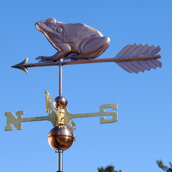 Copper Frog Weathervane