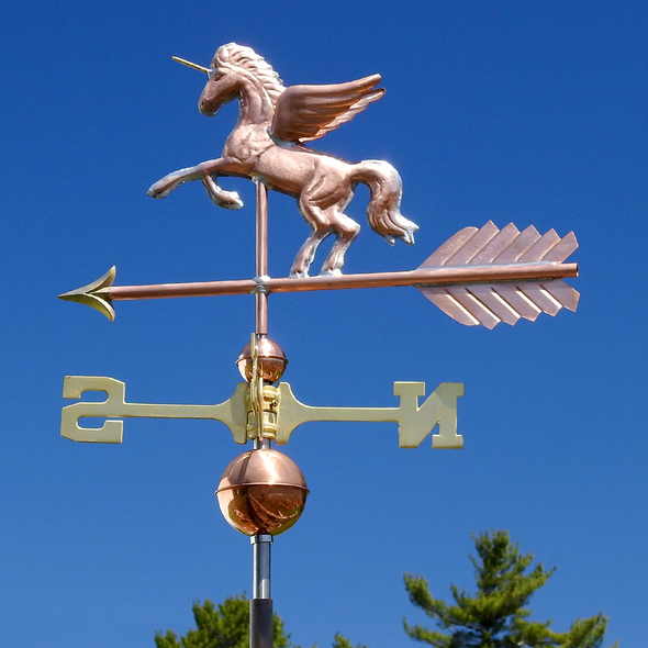 Copper Unicorn Wind Vane