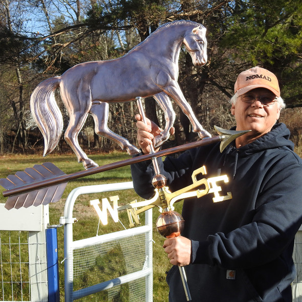 Todd with Quarter Horse Weathervane