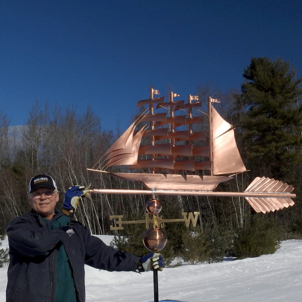 clipper ship weathervane