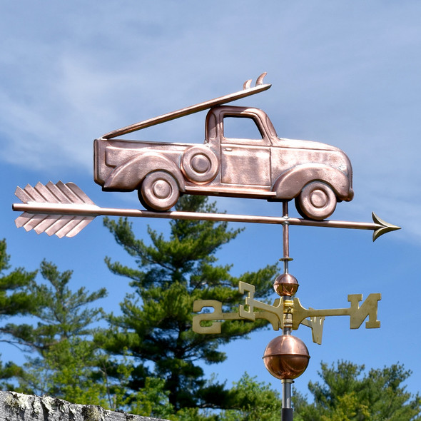 Pick Up Truck with surfboard weathervane