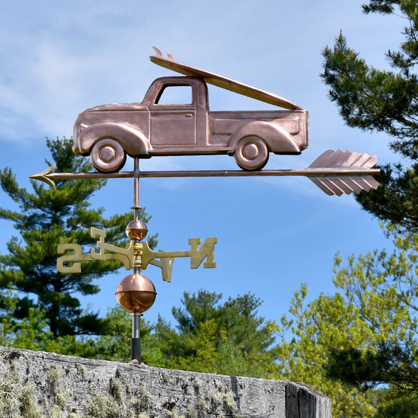 Pick Up Truck with surfboard weathervane