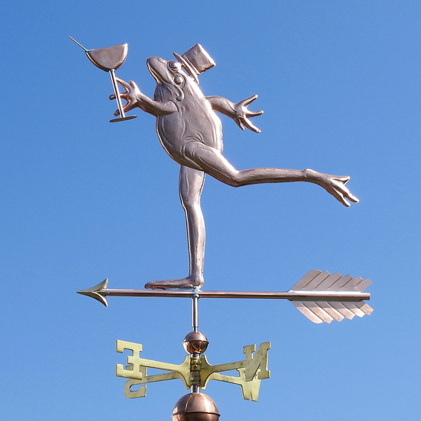 Party Frog Copper Weathervane