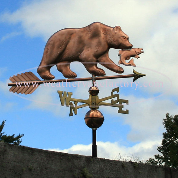 Bear with Fish Weathervane