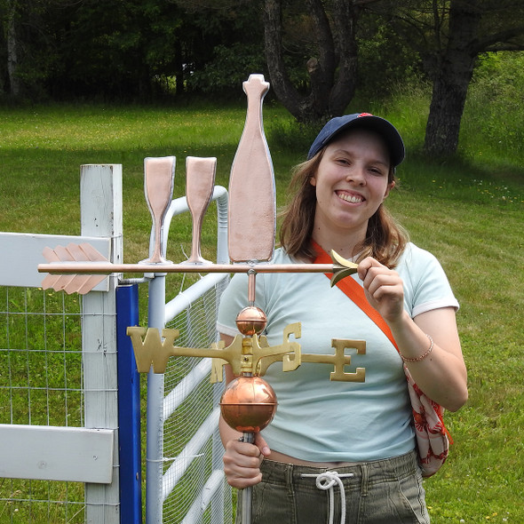 Jamey with Wine Weathervane
