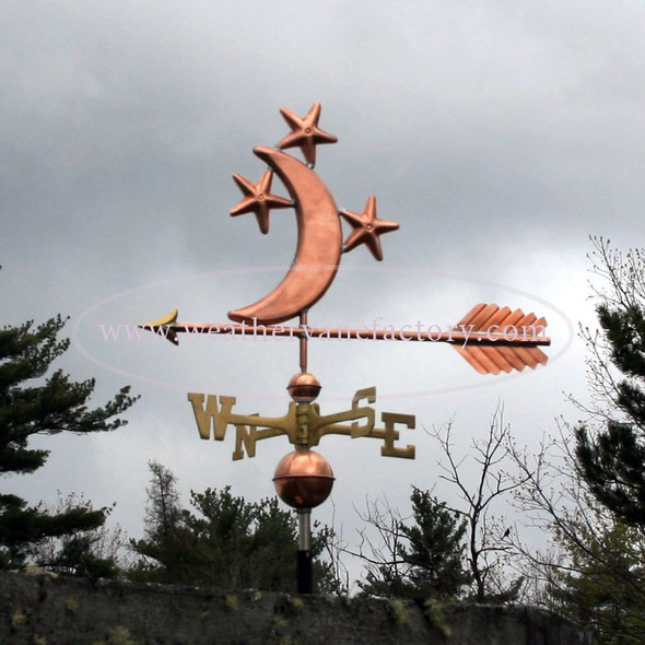 Moon and Stars Weathervane