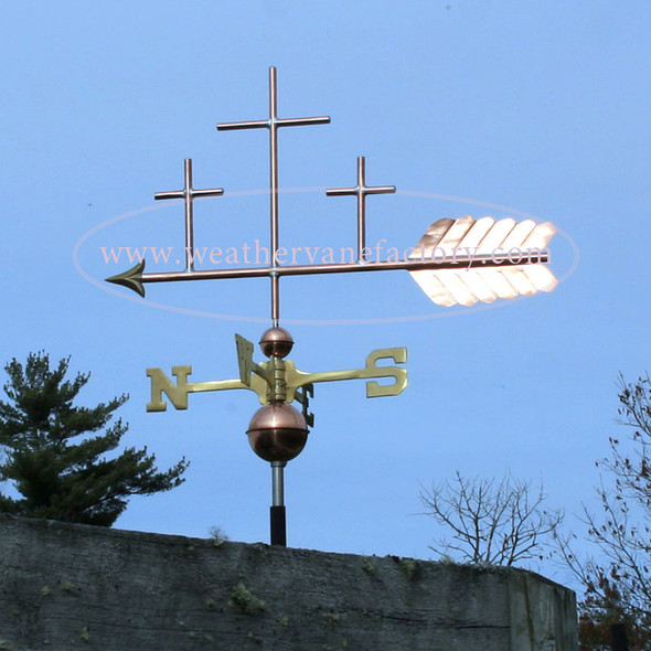 three crosses weathervane