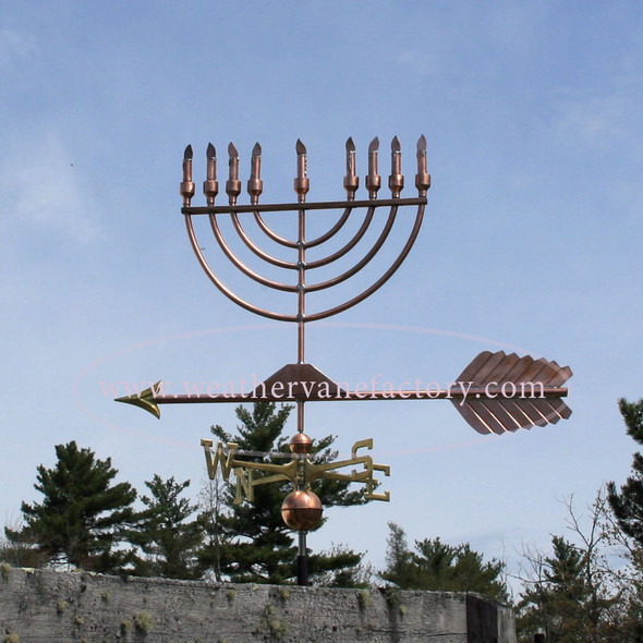 Large Menorah Weathervane