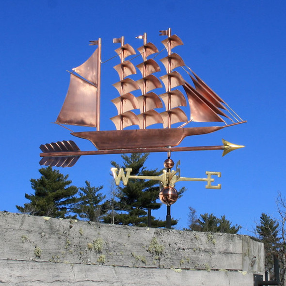 Large Clipper Sailboat Weathervane