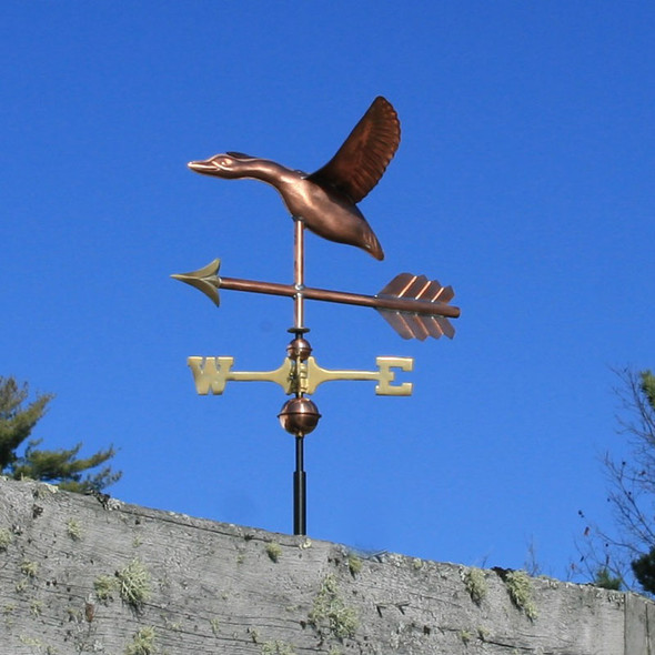 Small Copper Flying Goose Wind Vane