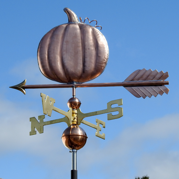 Handmade Copper Pumpkin Weather Vane