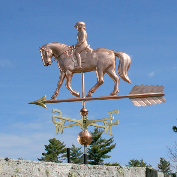 Quarter Horse and Rider Weathervane