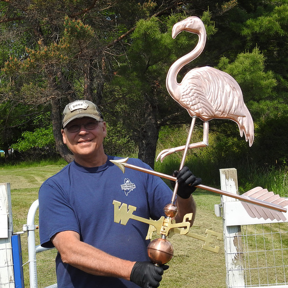 flamingo weathervane