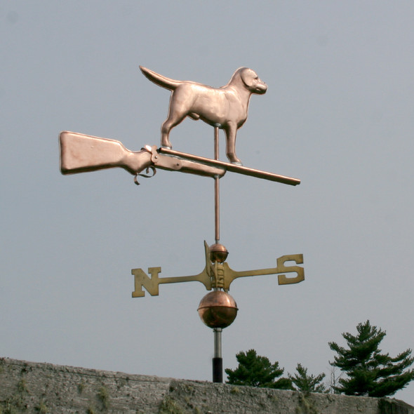 Labrador with Shotgun Weathervane