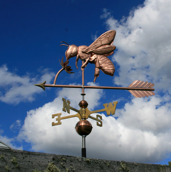 Honey Bee Weathervane with Flower