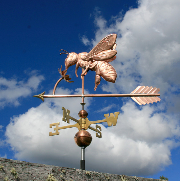 Honey Bee Weathervane with Flower