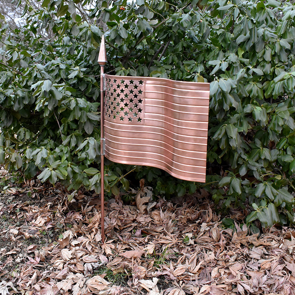 American Flag Garden Stake