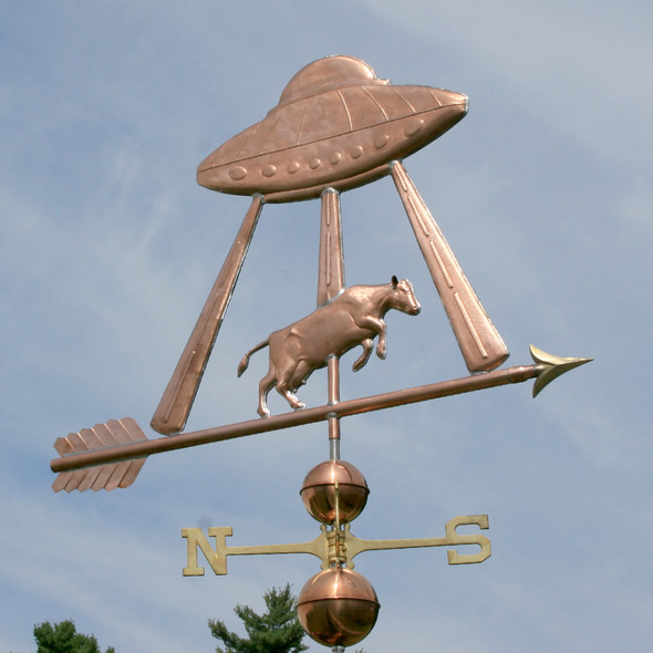 UFO with Cow Weathervane