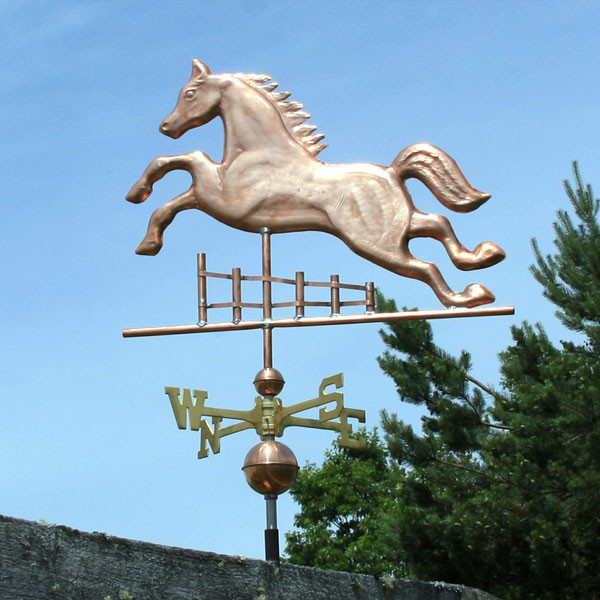 Horse Jumping a Fence Weathervane