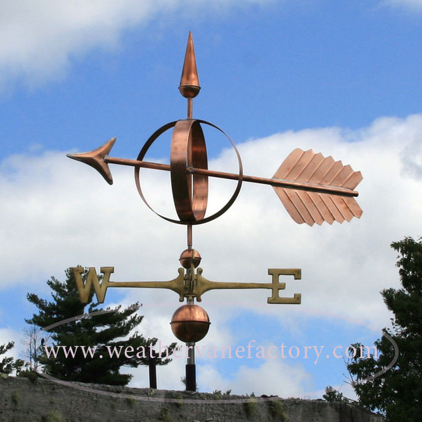 Big Arrow Sphere Weathervane