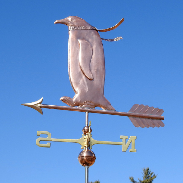 penguin with scarf weathervane
