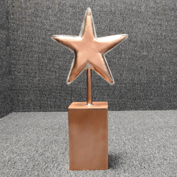 star garden post cap made from copper