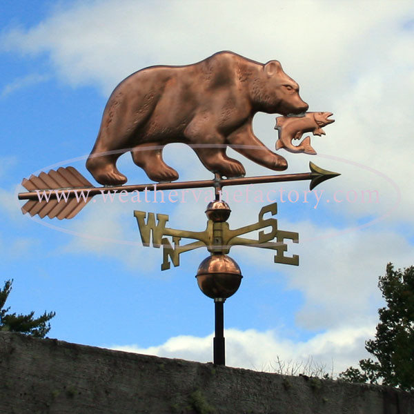 Bear with Fish Weathervane