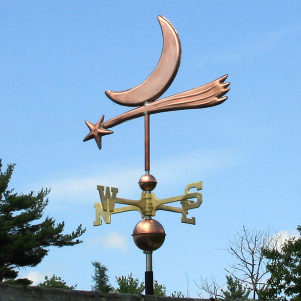 Shooting Star and Moon Weathervane