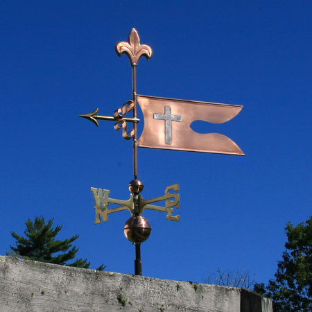 Banner with Cross Weathervane